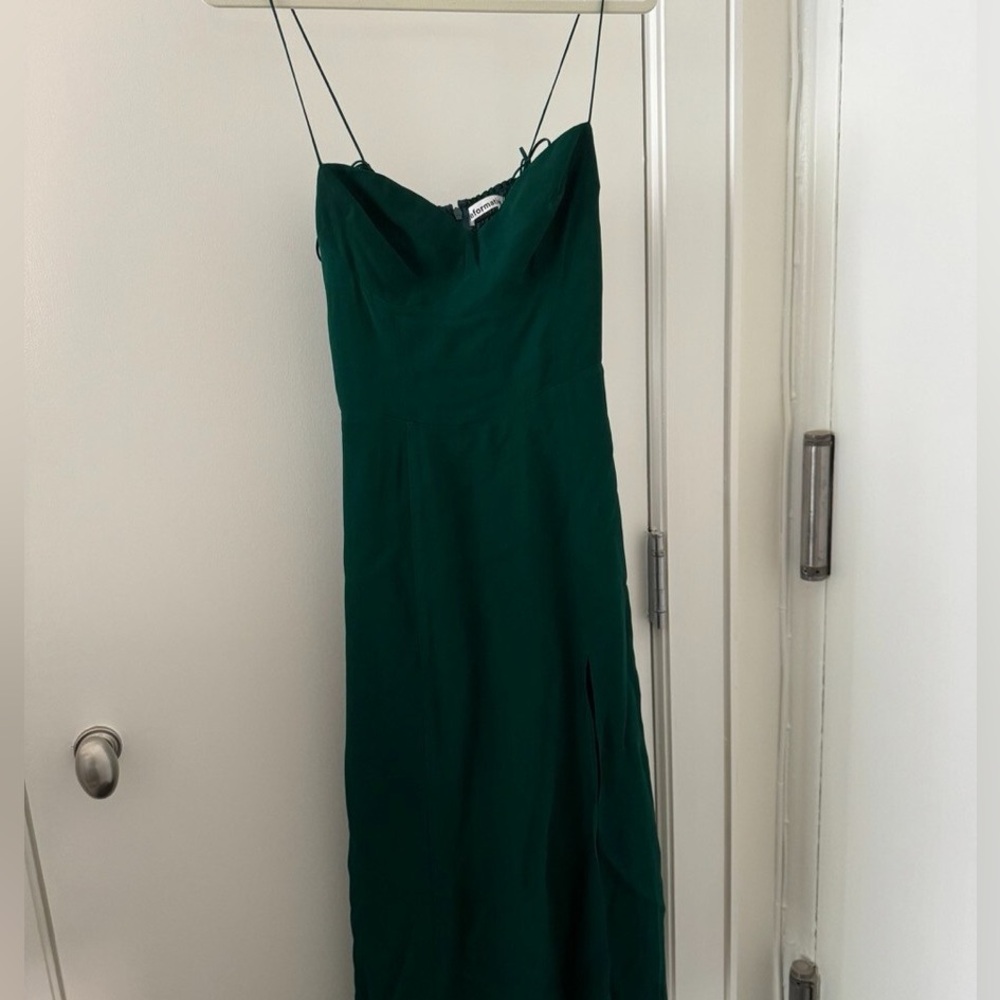 Reformation Juliette emerald Dress Spaghetti Strap Sleeveless